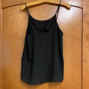 Black Slightly Shear Sleeveless/Spaghetti Straps Shell – S